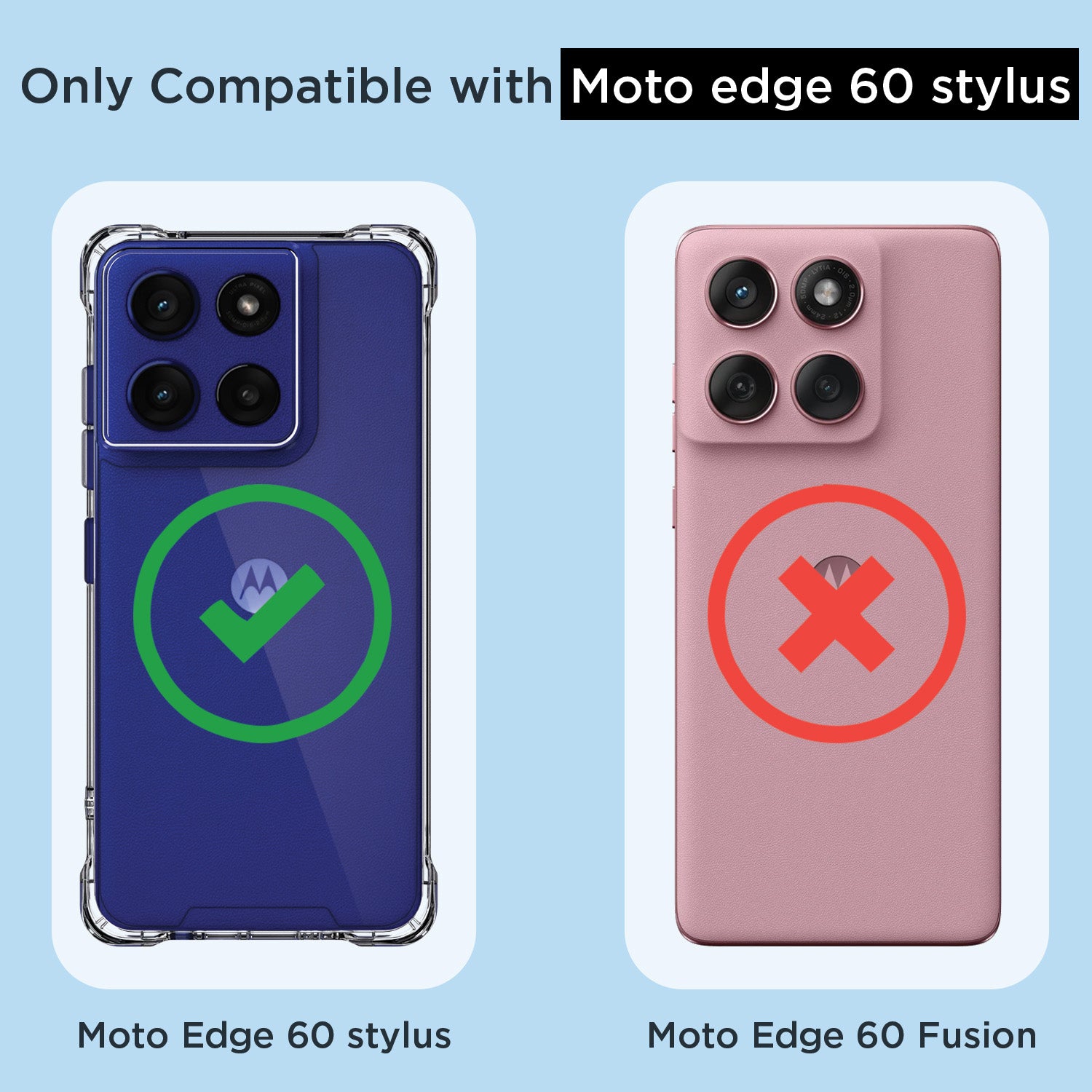 Pikkme Motorola Moto Edge 60 Stylus 5G PC + TPU Crystal Clear Back Cover (Transparent)
