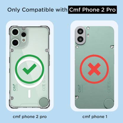 Pikkme CMF Phone 2 Pro 5G Mag-Safe Shockproof PC + TPU Back Cover (Transparent)