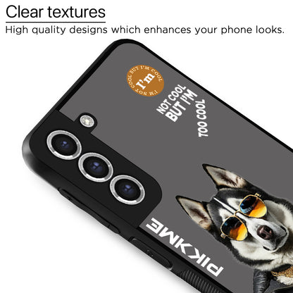 Pikkme Back Cover Pc Tpu + Printed Cool Funky Stylish Grey Dog Swag Raised Edges Camera Protection |Bumper Case For Samsung Galaxy S20 Fe (Design 02)