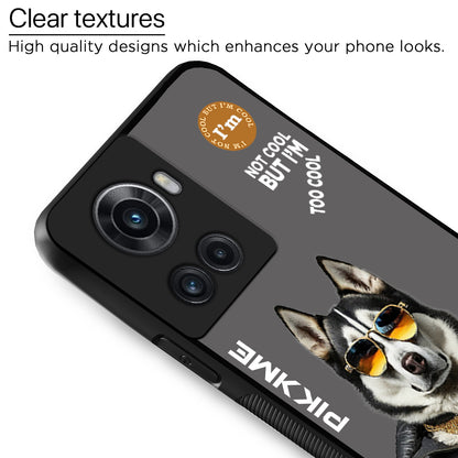 Pikkme Back Cover Pc Tpu + Printed Cool Funky Stylish Grey Dog Swag Raised Edges Camera Protection |Bumper Case For OnePlus 10R (Design 02)