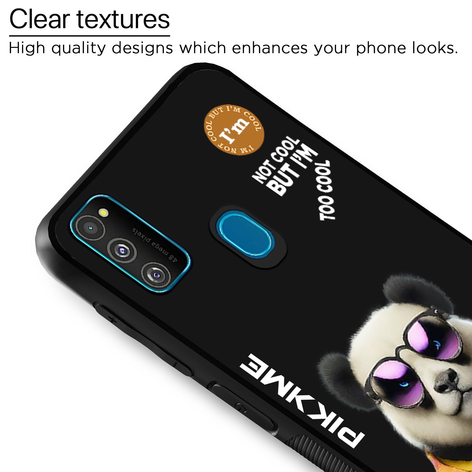 Pikkme Black Panda Swag  Samsung Galaxy M30s Nim2 Back Cover (Design 05)