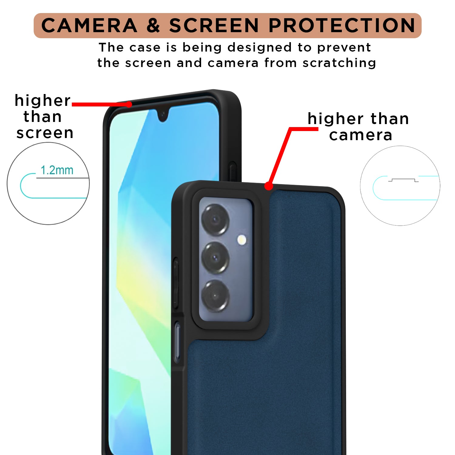 Pikkme Samsung Galaxy A16 5G Premium Leatherback Case (Blue)