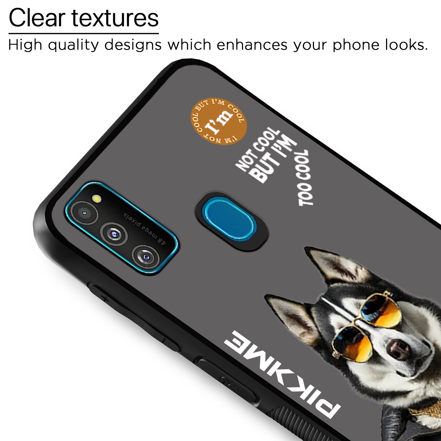 Pikkme Grey Dog Swag  Samsung Galaxy M30s Nim2 Back Cover (Design 02)