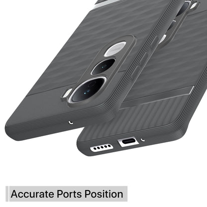 Pikkme Vivo Y400 Pro 5G Shockproof Soft Flexible Gencase Back Cover (Grey)