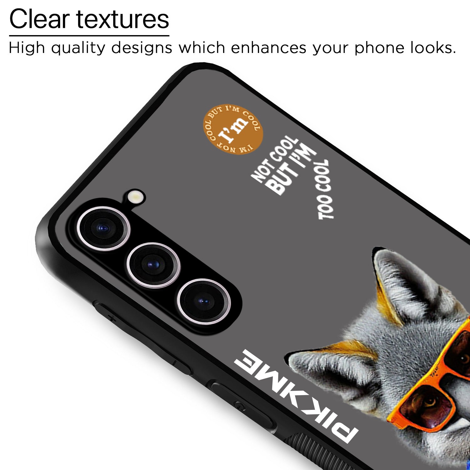 Pikkme Grey Wolf Swag  Samsung Galaxy S23 5G NIm2 Back Cover (Design 01)