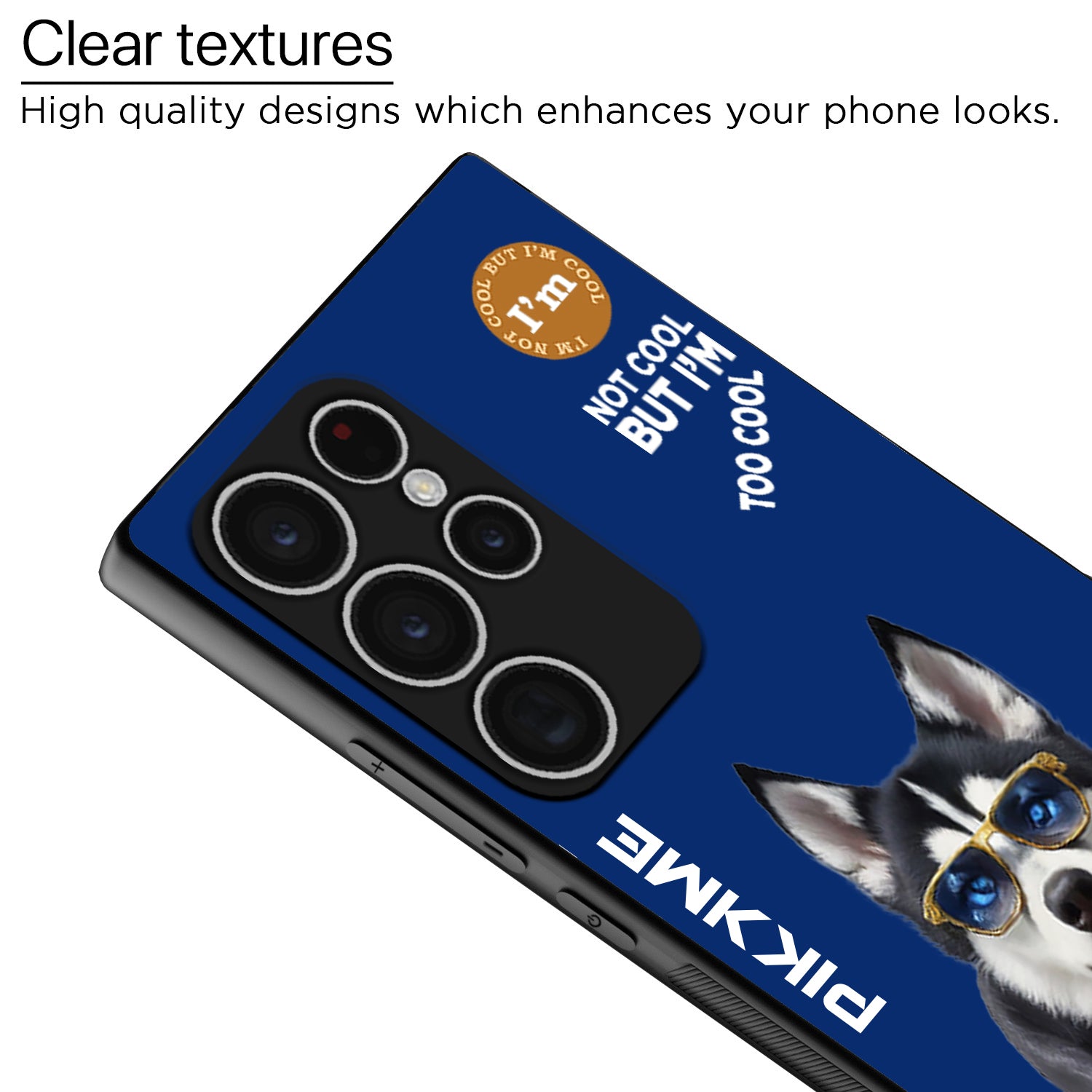 Pikkme Blue Dog Swag  Samsung Galaxy S24 Ultra 5G Nim2 Back Cover (Design 08)