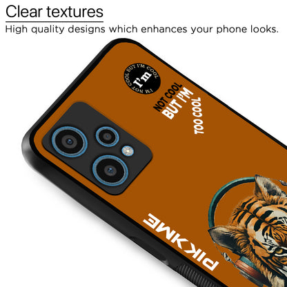 Pikkme Back Cover Pc Tpu + Printed Cool Funky Stylish Brown Tiger Swag Raised Edges Camera Protection |Bumper Case For Realme 9 Pro (Design 09)