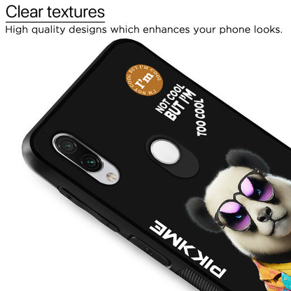 Pikkme Back Cover Pc Tpu + Printed Cool Funky Stylish Black Panda Swag Raised Edges Camera Protection |Bumper Case For Redmi Note 7 Pro (Design 05)