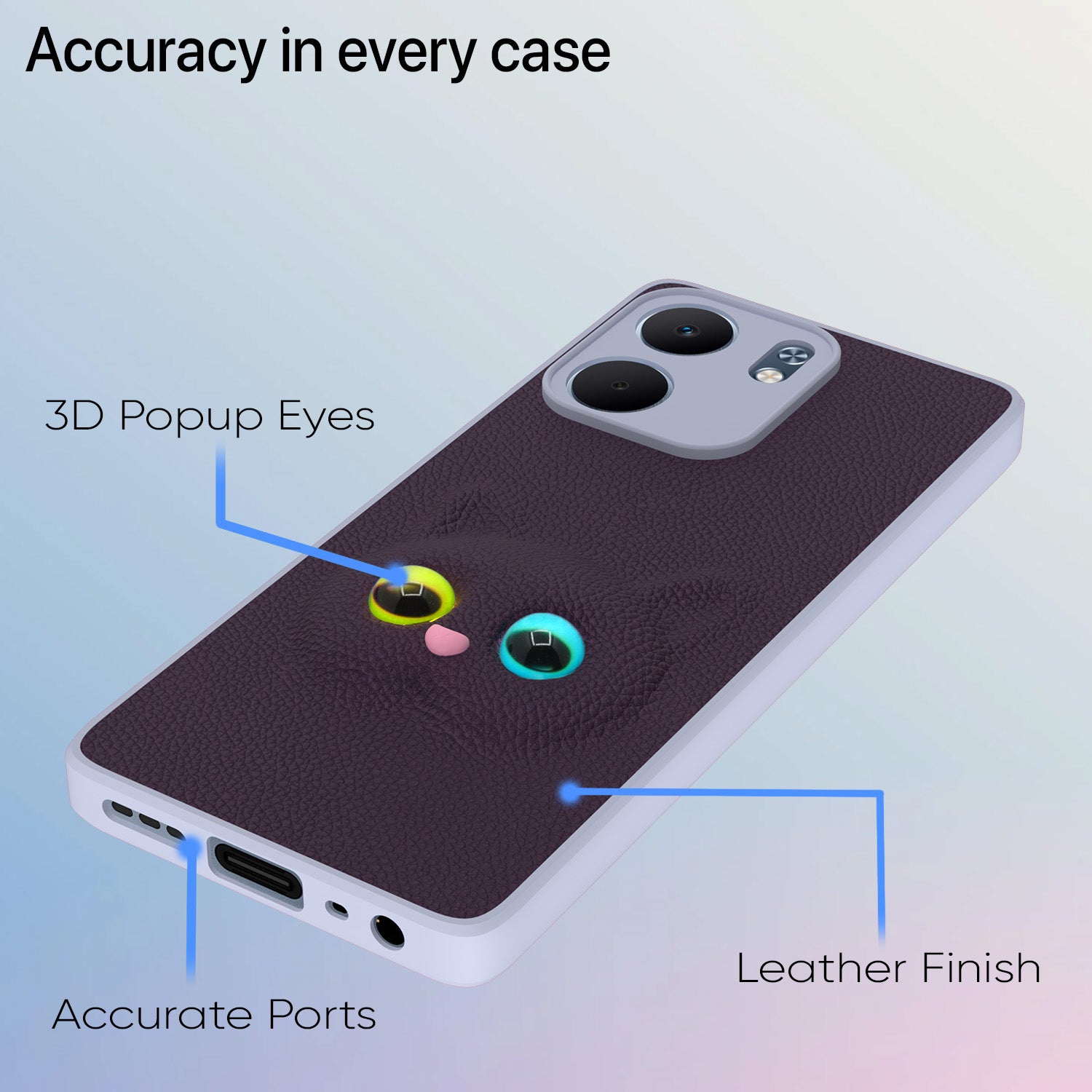 Pikkme Oppo A5x 5G kitty Back Cover (Purple)