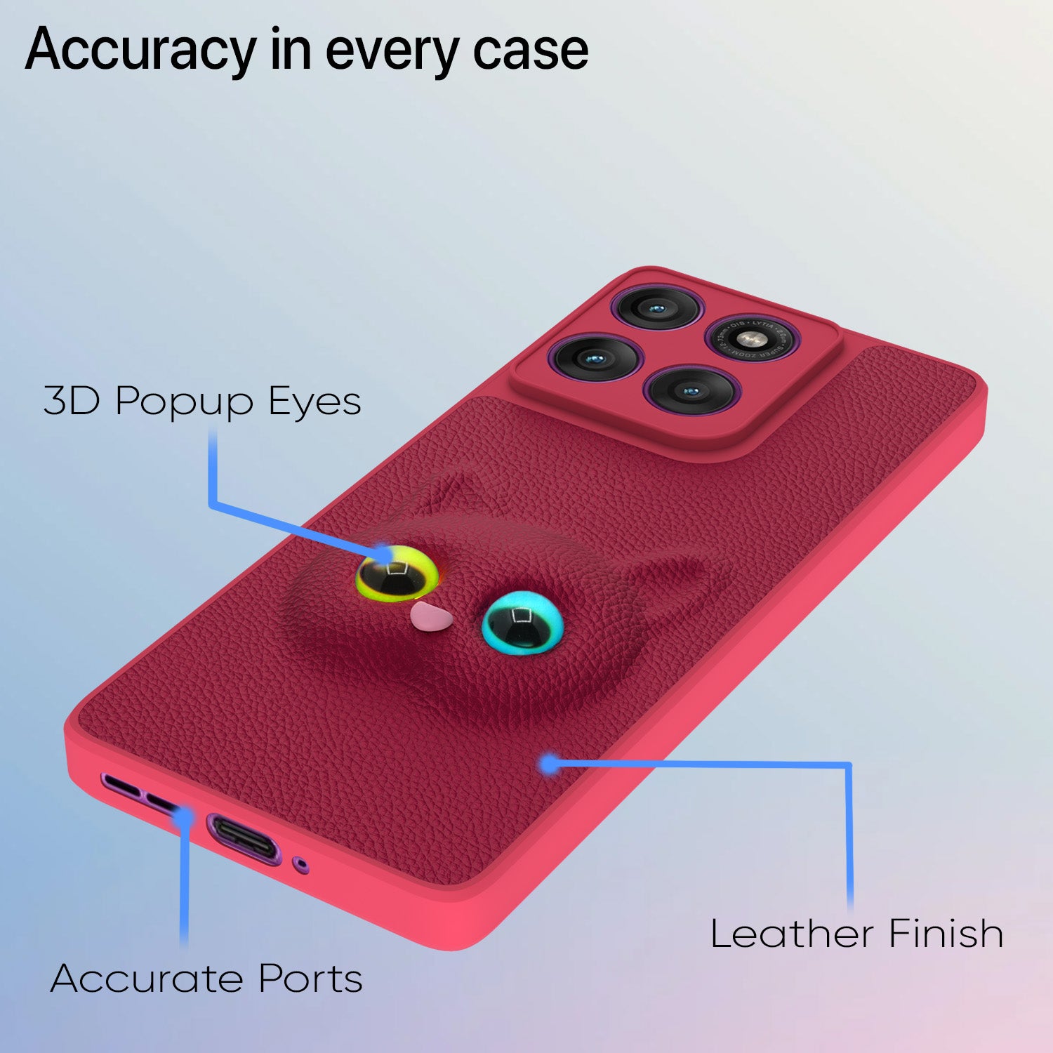 Pikkme Motorola Moto Edge 60 Pro 5G kitty Back Cover (Pink)