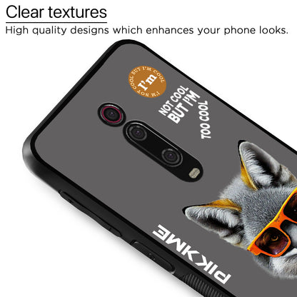 Pikkme Back Cover Pc Tpu + Printed Cool Funky Stylish Grey Wolf Swag Raised Edges Camera Protection |Bumper Case For Redmi K20 Pro (Design 01)