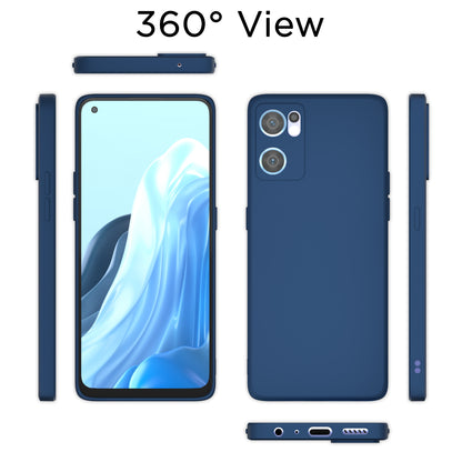 Oppo Reno 7 5G Liquid Silicone phone cover in blue by Pikkme – photo 4