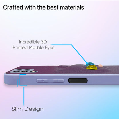 Pikkme Samsung Galaxy M32 Prime / M32 4G Kitty Back Cover (Purple)