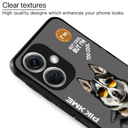 Pikkme Back Cover Pc Tpu + Printed Cool Funky Stylish Grey Dog Swag Raised Edges Camera Protection |Bumper Case For OnePlus Nord Ce 3 5G (Design 02)