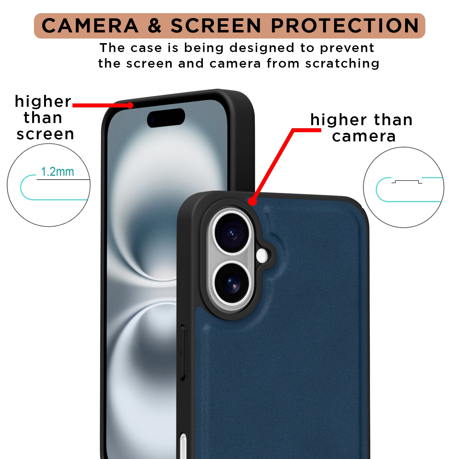 Blue back cover for iPhone 16 – Pikkme – photo 4