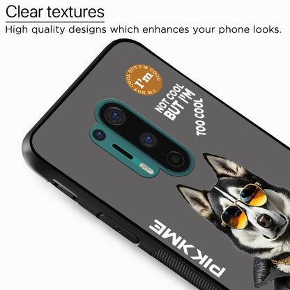 Pikkme Back Cover Pc Tpu + Printed Cool Funky Stylish Grey Dog Swag Raised Edges Camera Protection |Bumper Case For OnePlus 8 Pro (Design 02)