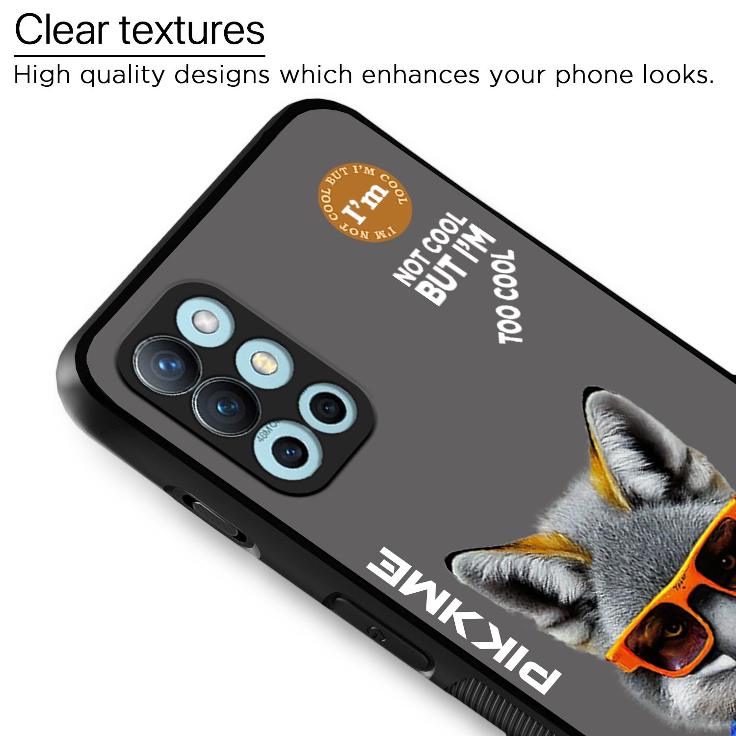 Pikkme Grey Wolf Swag  OnePlus 8T Nim2 Back Cover (Design 01)
