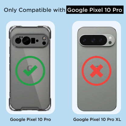 Pikkme Google Pixel 10 Pro PC + TPU Crystal Clear Back Cover (Transparent)