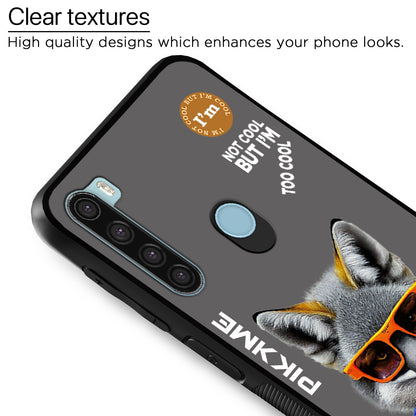 Pikkme Back Cover Pc Tpu + Printed Cool Funky Stylish Grey Wolf Swag Raised Edges Camera Protection |Bumper Case For Redmi Note 8 (Design 01)