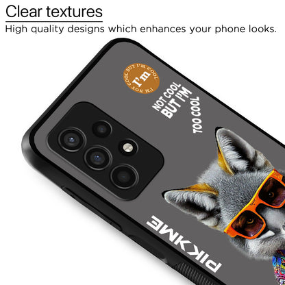 Pikkme Back Cover Pc Tpu + Printed Cool Funky Stylish Grey Wolf Swag Raised Edges Camera Protection |Bumper Case For Samsung Galaxy A13 4G (Design 01)