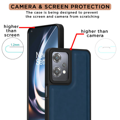 Pikkme OnePlus Nord CE 2 Lite 5G Premium Super Soft-Touch Leatherback Case (Blue)