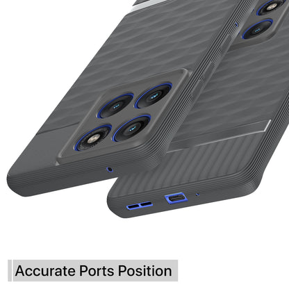 Pikkme Motorola Moto Edge 60 Pro 5G Shockproof Soft Flexible Gencase Back cover (Grey)