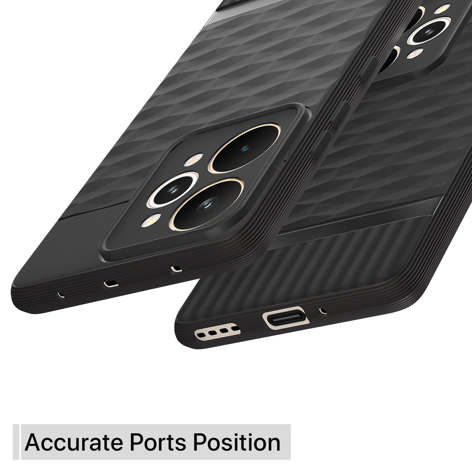 Pikkme Realme 15 Pro 5G Shockproof Soft Flexible Gencase Back cover (Black)