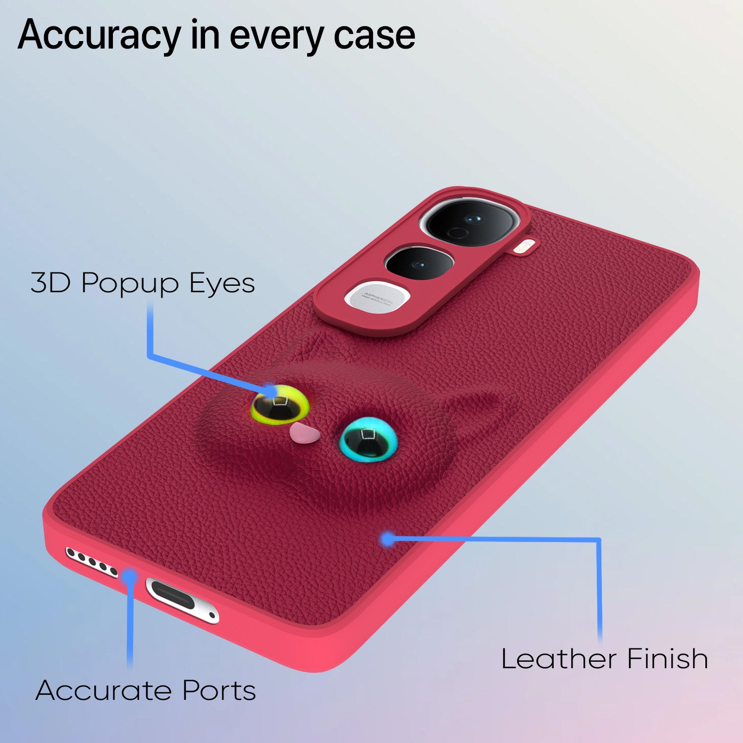 Pikkme Vivo Y400 Pro 5G kitty Back Cover (Pink)