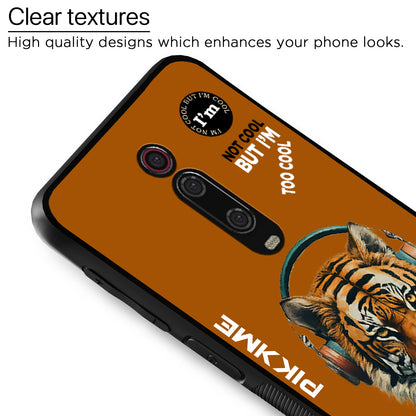 Pikkme Back Cover Pc Tpu + Printed Cool Funky Stylish Brown Tiger Swag Raised Edges Camera Protection |Bumper Case For Redmi K20 Pro (Design 09)