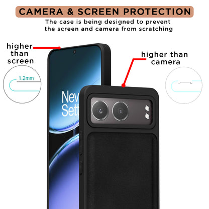 Pikkme OnePlus Nord 4 5G Premium Leatherback Case (Black)
