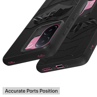 Pikkme Vivo V60e 5G Shockproof Stylish Cartoon Back Cover (Black)