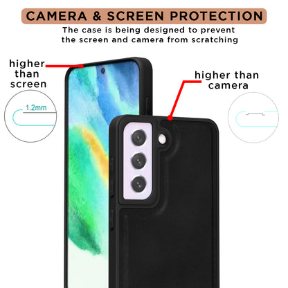 Pikkme Samsung Galaxy S21 FE 5G Premium Leatherback Case (Black)