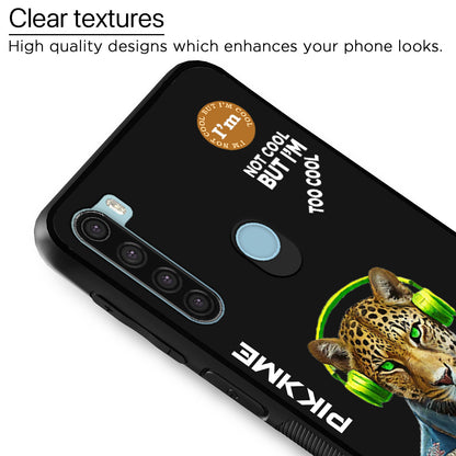 Pikkme Back Cover Pc Tpu + Printed Cool Funky Stylish Black Leopard Swag Raised Edges Camera Protection |Bumper Case For Redmi Note 8 (Design 03)