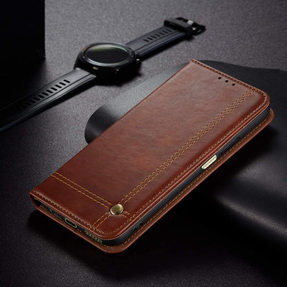 Pikkme Redmi 13 5G Magnet Flip Cover (Brown)