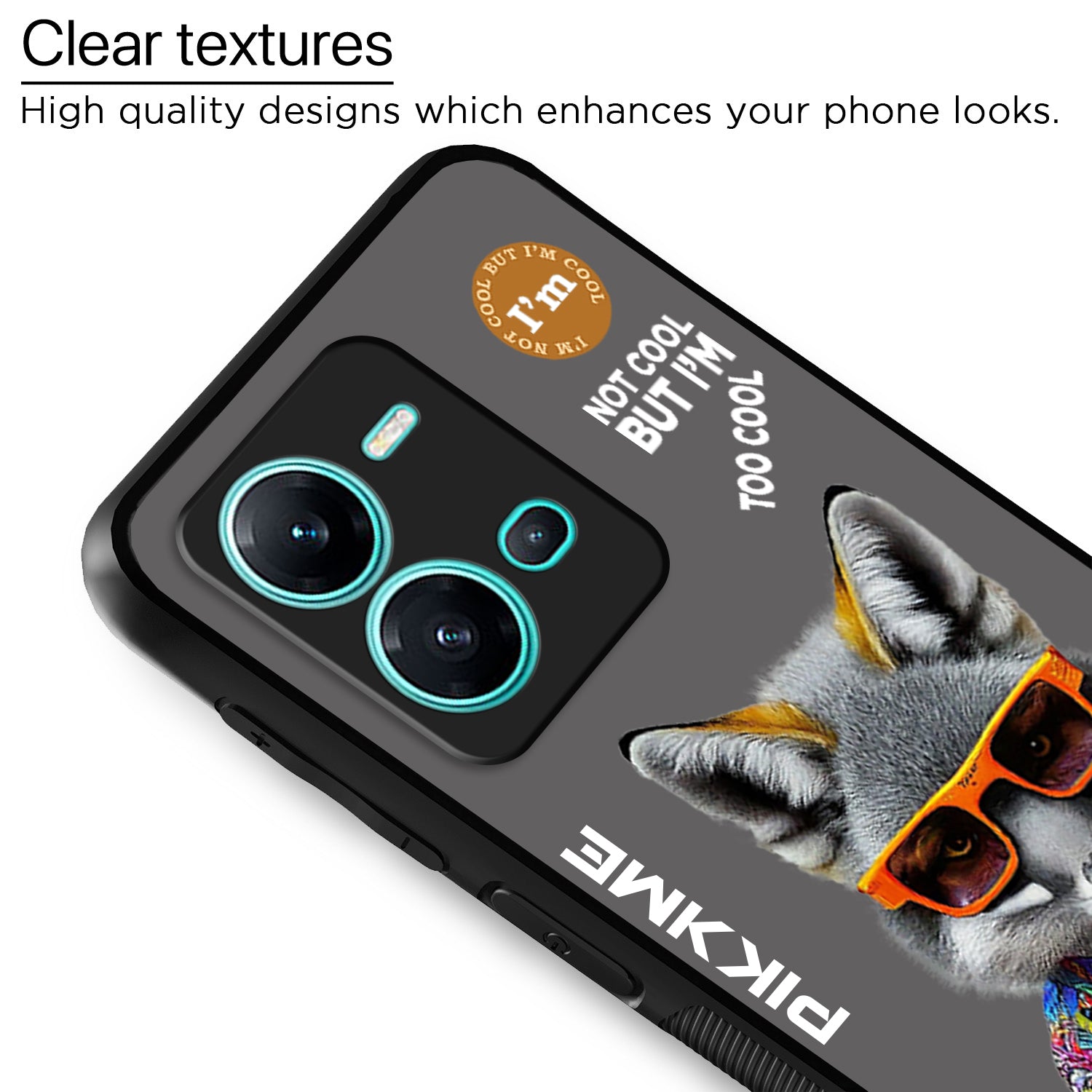 Pikkme Grey Wolf Swag  Vivo V25 5G Nim2 Back Cover (Design 01)