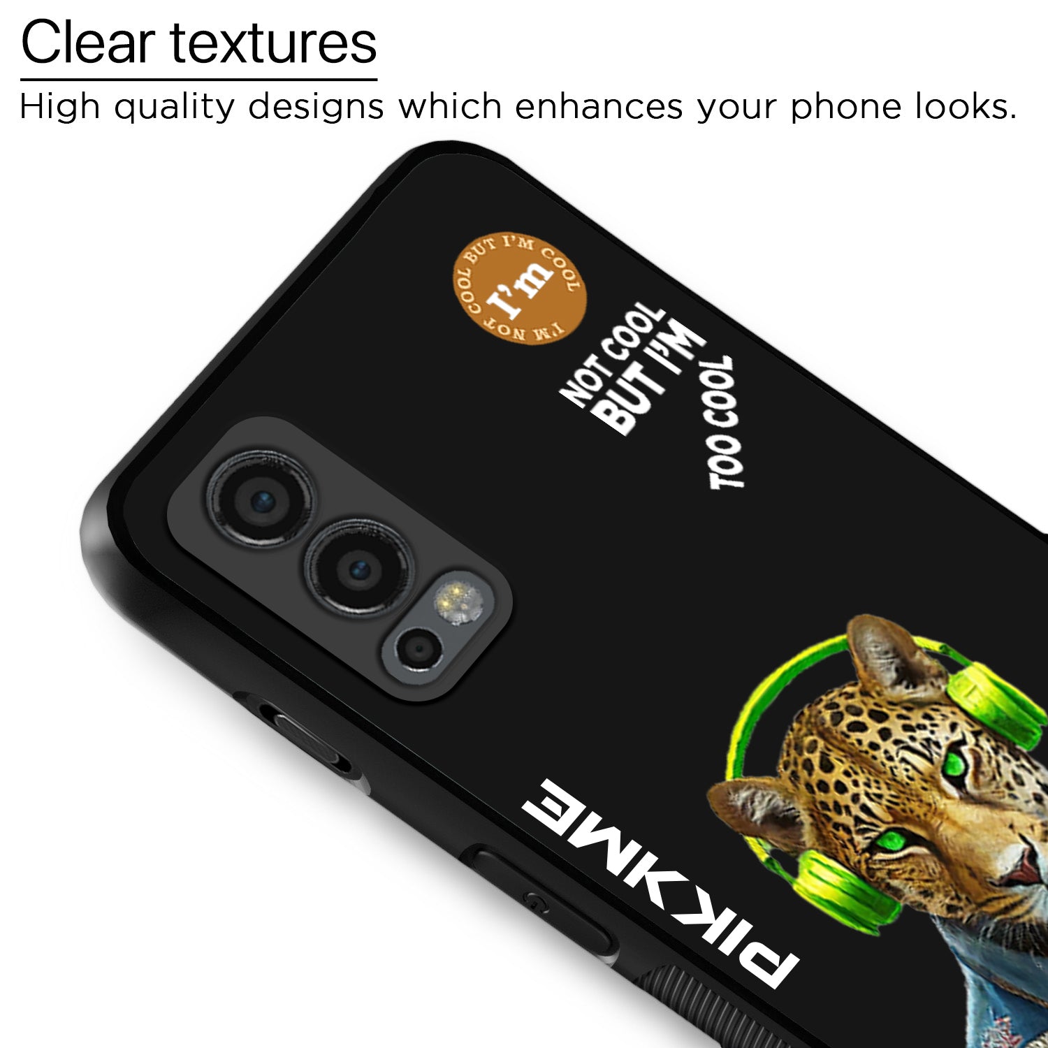 Pikkme Black Leopard Swag  OnePlus Nord 2 5G Nim2 Back Cover (Design 03)