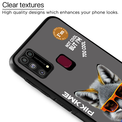 Pikkme Back Cover Pc Tpu + Printed Cool Funky Stylish Grey Wolf Swag Raised Edges Camera Protection |Bumper Case For Samsung Galaxy M31 (Design 01)