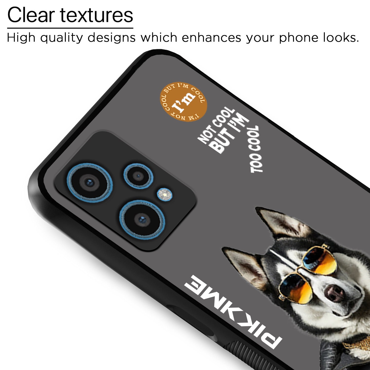 Pikkme Back Cover Pc Tpu + Printed Cool Funky Stylish Grey Dog Swag Raised Edges Camera Protection |Bumper Case For OnePlus Nord Ce 2 Lite 5G