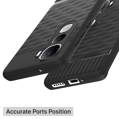 Pikkme Vivo Y400 Pro 5G Shockproof Soft Flexible Gencase Back Cover (Black)