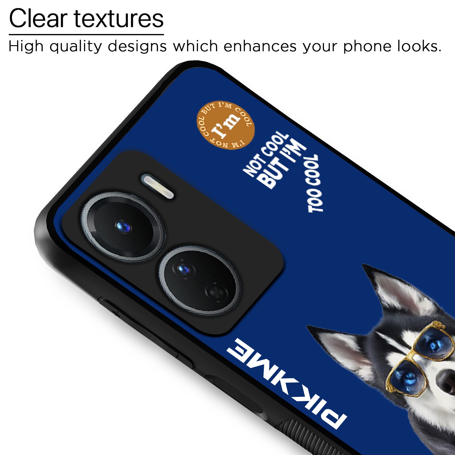 Pikkme Blue Dog Swag  Vivo Y16 Nim2 Back Cover (Design 08)