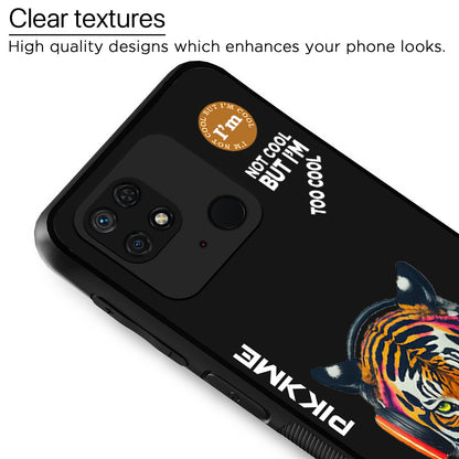 Pikkme Back Cover Pc Tpu + Printed Cool Funky Stylish Black Tiger Swag Raised Edges Camera Protection |Bumper Case For Redmi 10 (Design 06)