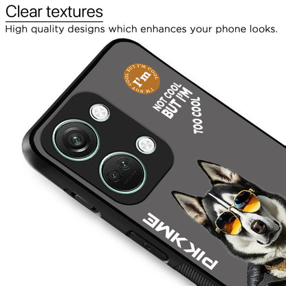 Pikkme Back Cover Pc Tpu + Printed Cool Funky Stylish Grey Dog Swag Raised Edges Camera Protection |Bumper Case For OnePlus Nord 3 5G (Design 02)