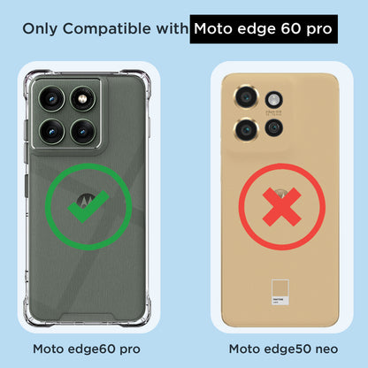 Pikkme Motorola Moto Edge 60 Pro 5G PC + TPU Crystal Clear Back Cover (Transparent)