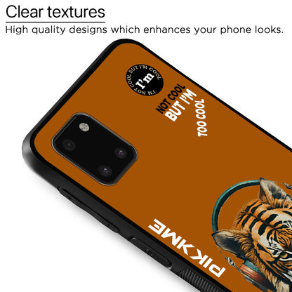 Pikkme Back Cover Pc Tpu + Printed Cool Funky Stylish Brown Tiger Swag Raised Edges Camera Protection |Bumper Case For Samsung Galaxy Note 10 Lite (Design 09)