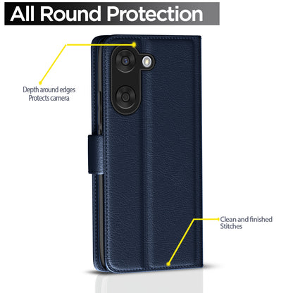 Pikkme OnePlus Nord Ce 5 5G Vintage Flip Cover (Blue)