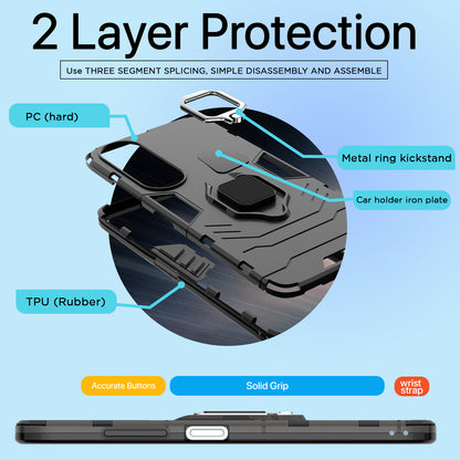 Pikkme Oppo K12x 5G D5 Tough Armor Back Cover (Black)