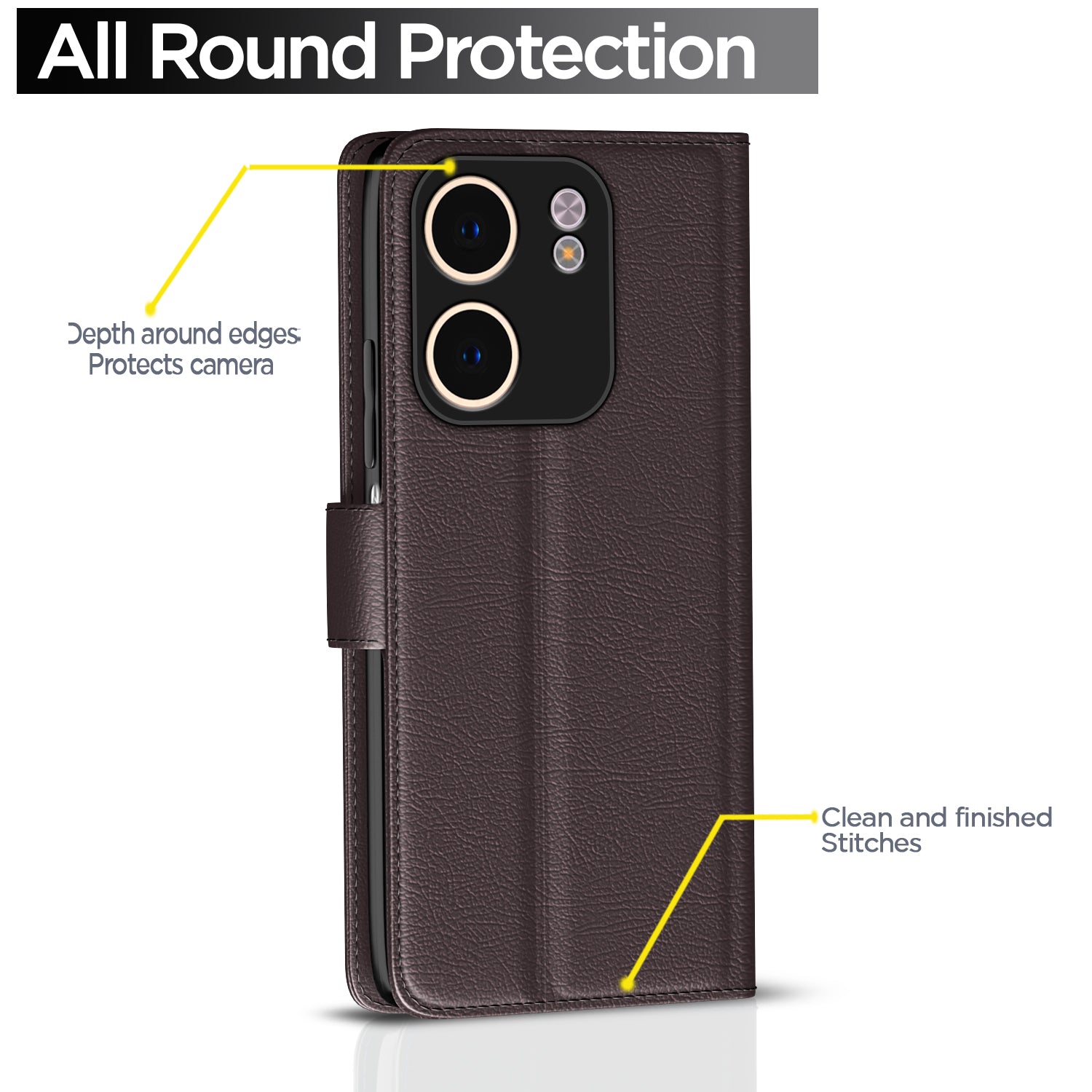 Pikkme Oppo A5x Vintage Flip Cover (Coffee)