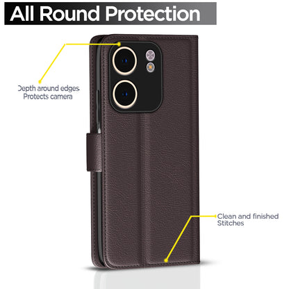 Pikkme Oppo A5x Vintage Flip Cover (Coffee)