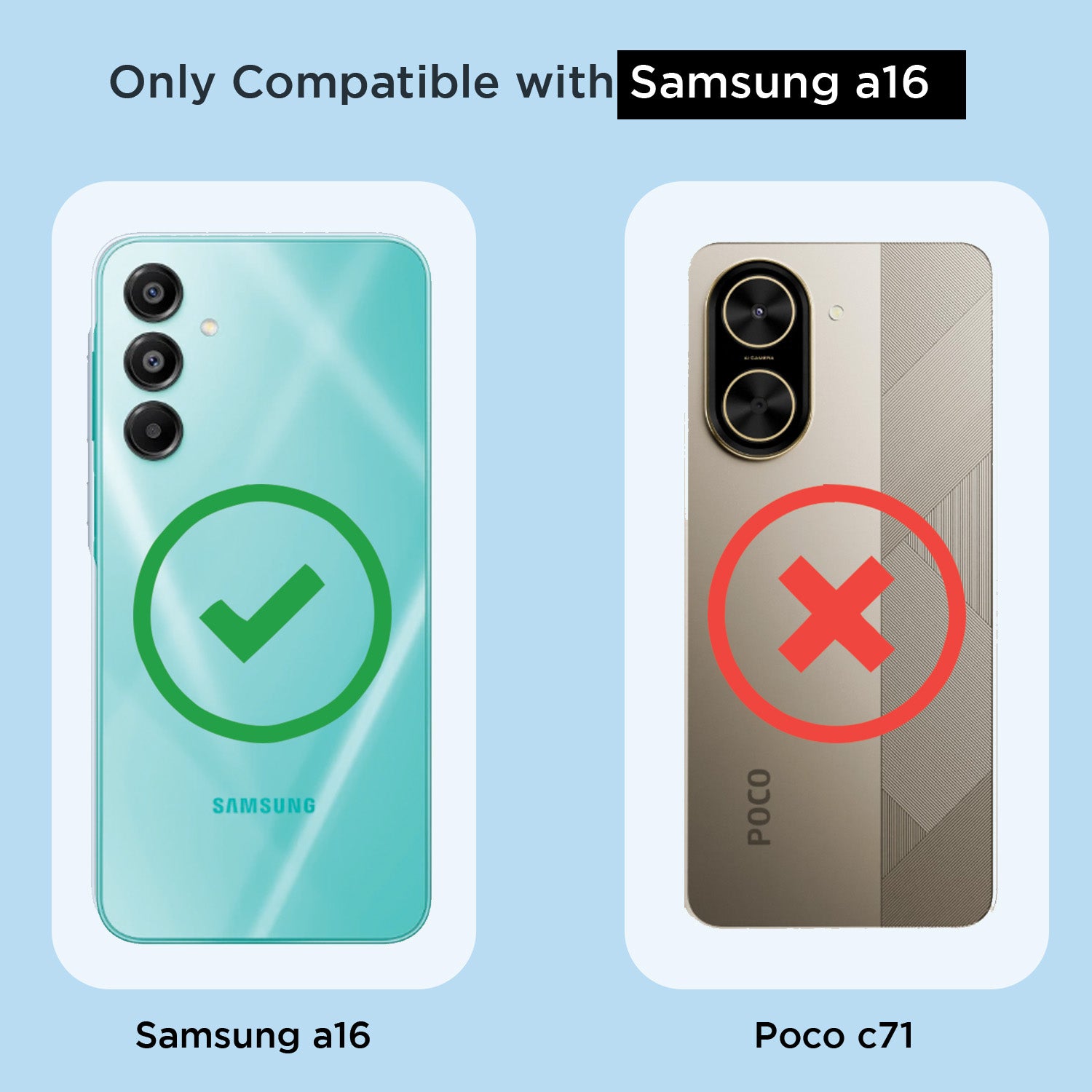 Pikkme Samsung Galaxy A16 5G Mag-Safe Shockproof PC + TPU Back Cover (Transparent)