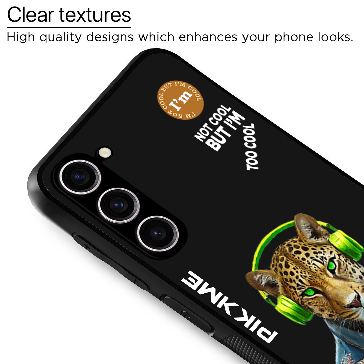Pikkme Black Leopard Swag Samsung Galaxy S23 5G Nim2 Back Cover (Design 03)